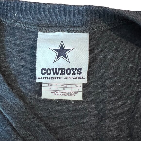 Dallas Cowboys Tshirt S Authentic Apparel Blue Sparkle Grey White Tee Size Small - Picture 8 of 8